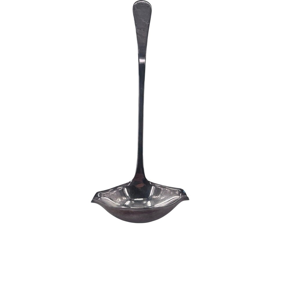 Gorham Silverplate 12.5 Inch Punch Ladle YH274 Heritage Plain Handle 2 Spout